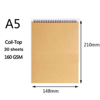 Brown Spiral Sketchbook A3/A4/A5/8K/16K