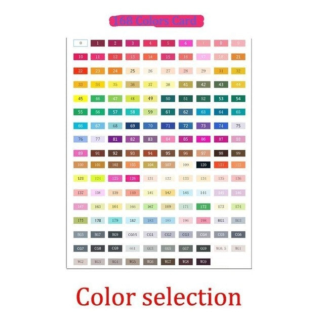 TouchFIVE 30/40/60/80/168 Color Art Markers Set Dual Headed Artist